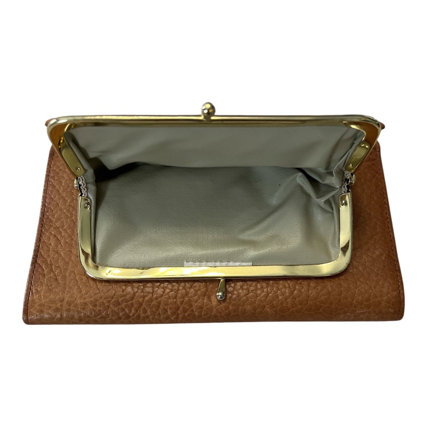 Vintage 1970s–1980s Princess Gardner Full Grain Cowhide Leather Wallet Clutch w/ Coin Purse – Tan Brown