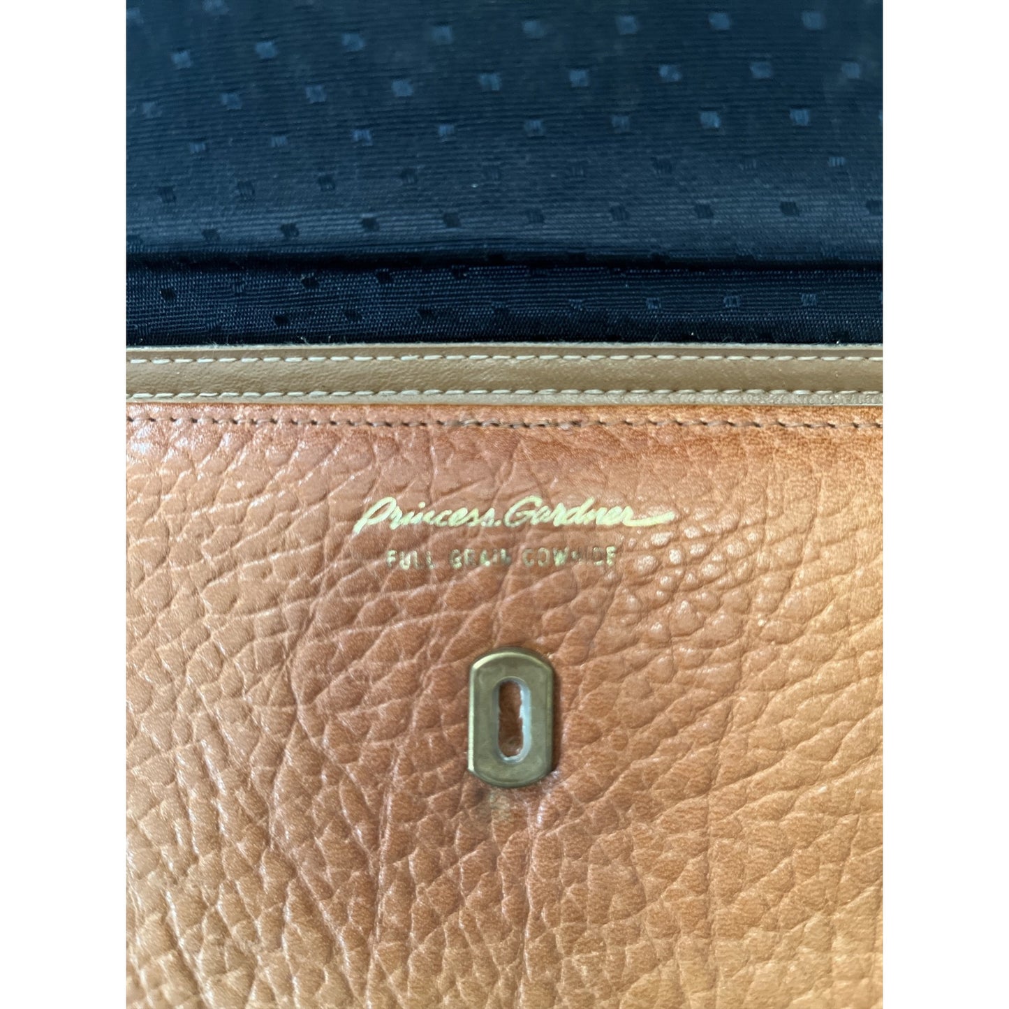 Vintage 1970s–1980s Princess Gardner Full Grain Cowhide Leather Wallet Clutch w/ Coin Purse – Tan Brown