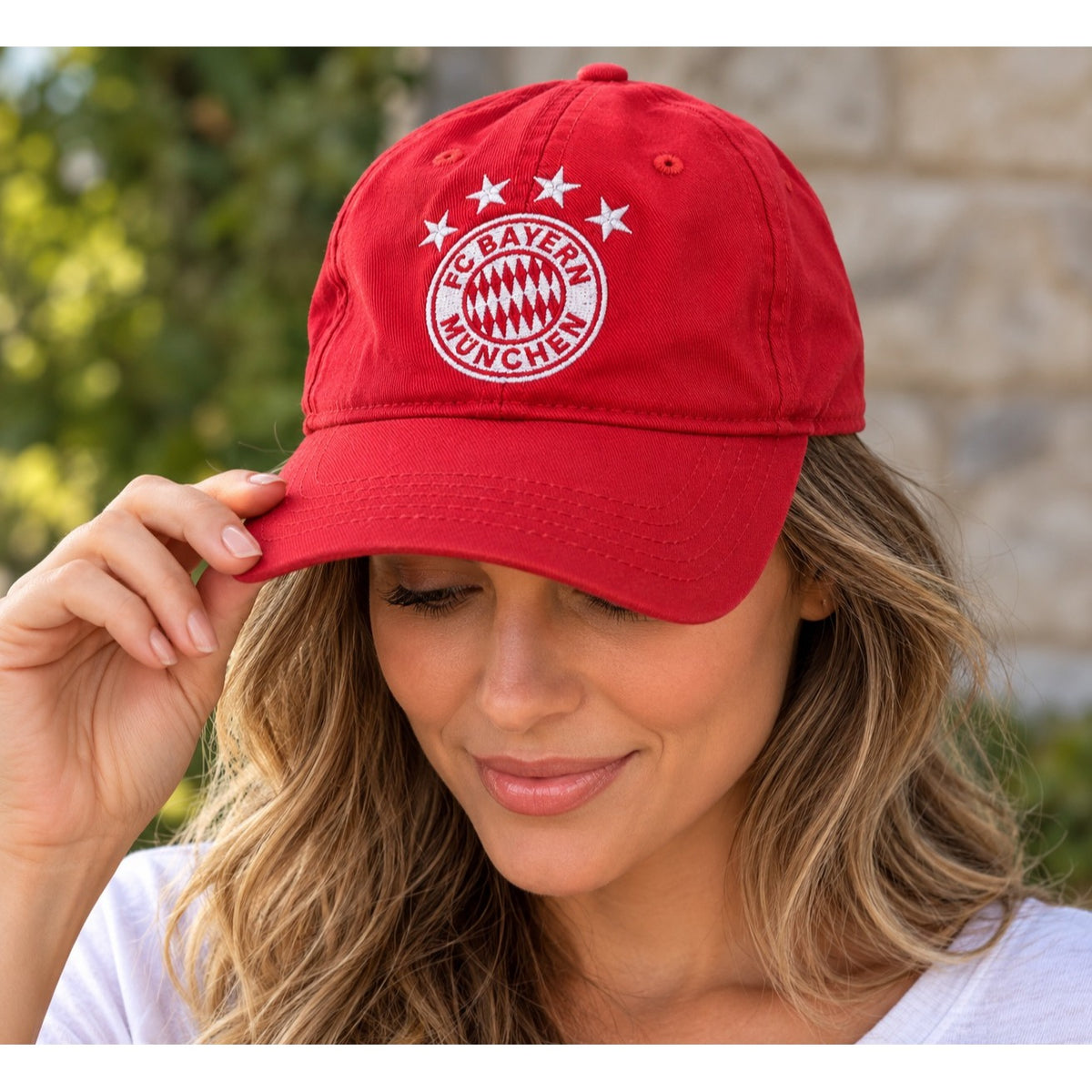 FC Bayern Munich 2016 Four Star Rekordmeister Red Adjustable Soccer Hat Cap