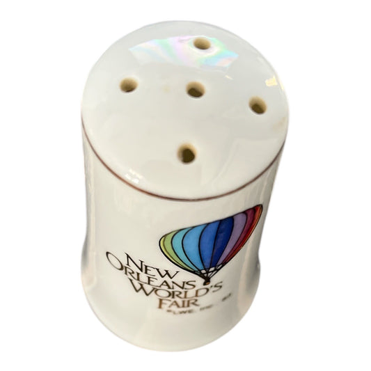 1984 New Orleans World's Fair Salt Shaker – Hot Air Balloon – Made in Japan – 3" Tall