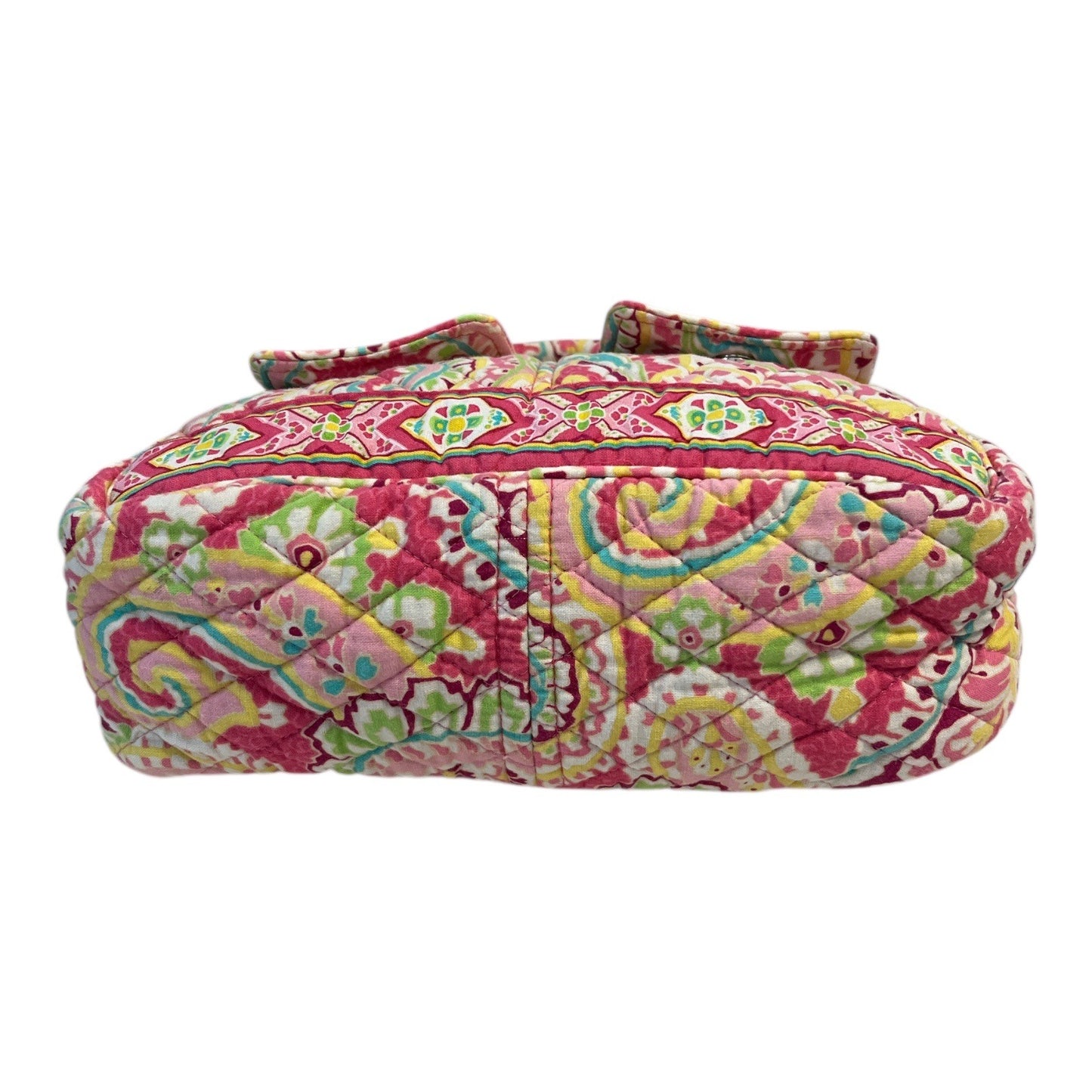 Vera Bradley Julia Satchel Pink Swirls Quilted Cotton Handbag Purse Retired Pattern