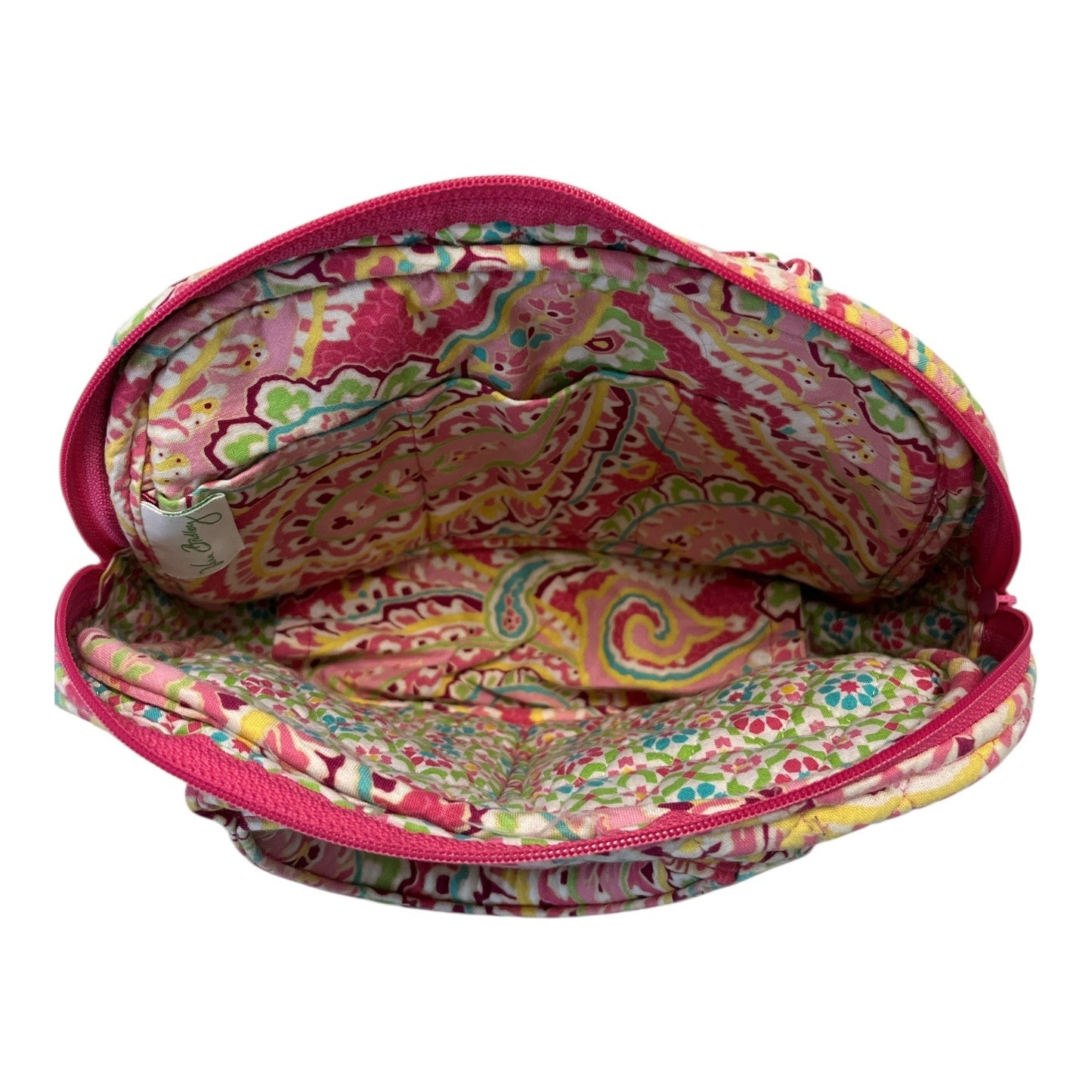 Vera Bradley Julia Satchel Pink Swirls Quilted Cotton Handbag Purse Retired Pattern