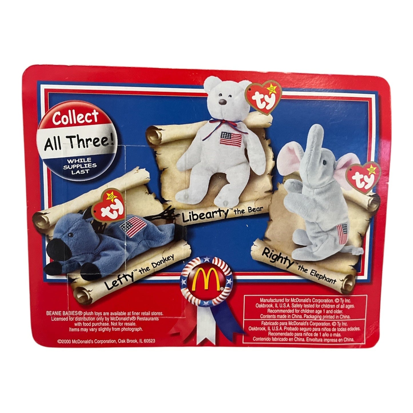 VTG 2000 Ty Beanie Baby “Righty the Elephant” – McDonald’s Exclusive – NIP