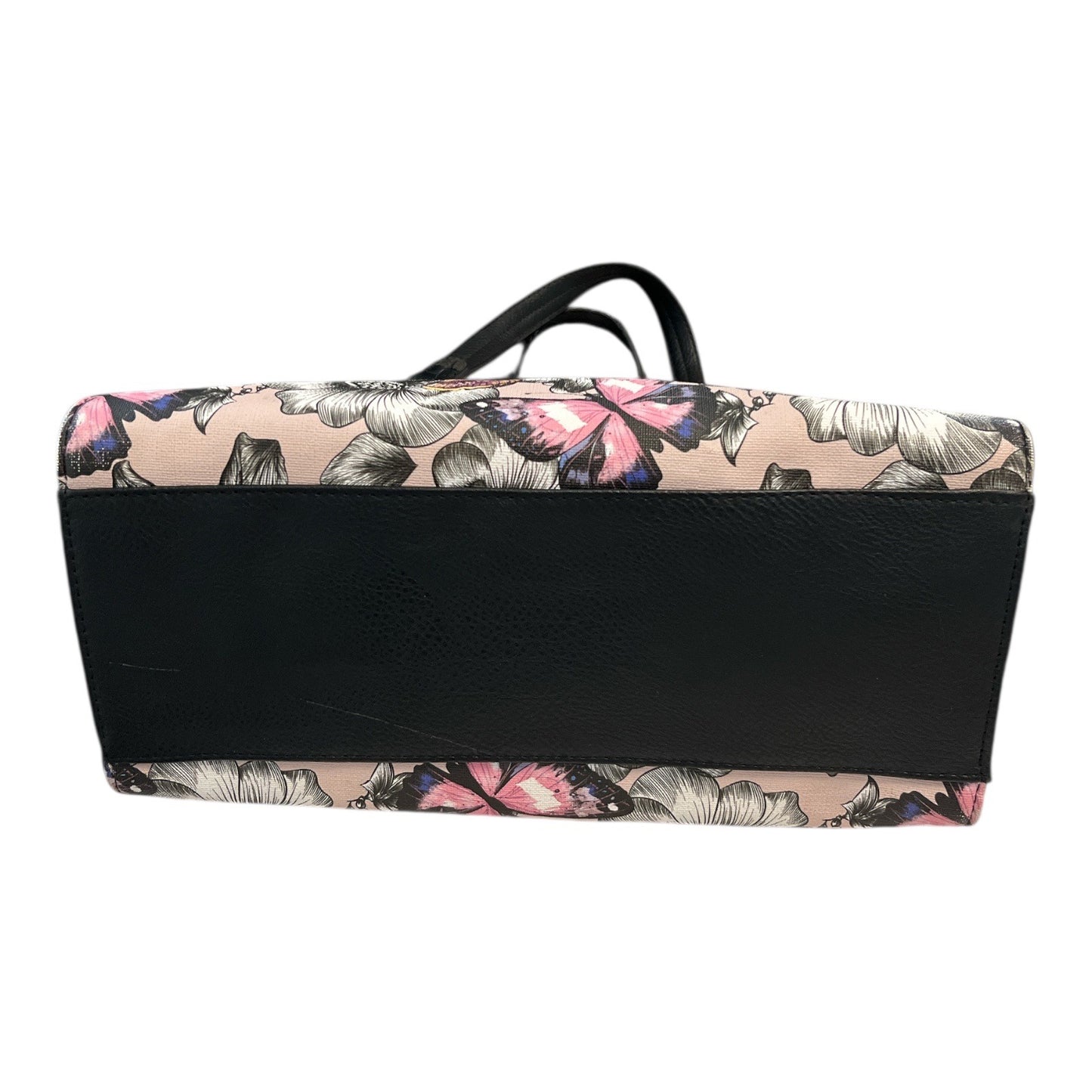 Bueno Butterfly Floral Convertible Tote Shoulder Bag Crossbody Purse Pink Black
