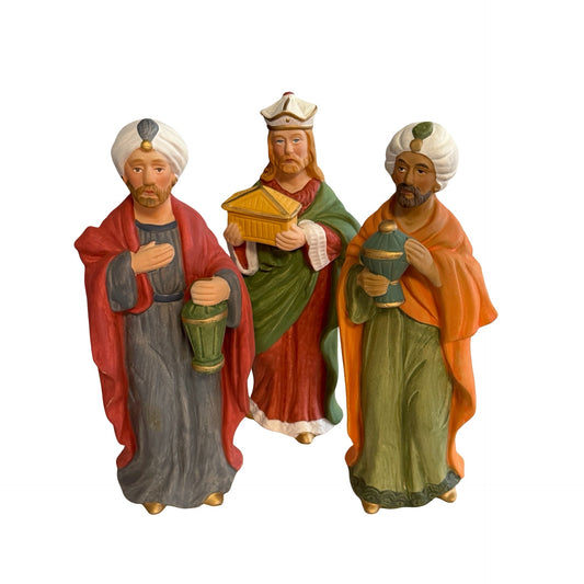 Vintage HOMCO Three Wise Men Nativity Figurines Set of 3 Taiwan 5207 Christmas Decor