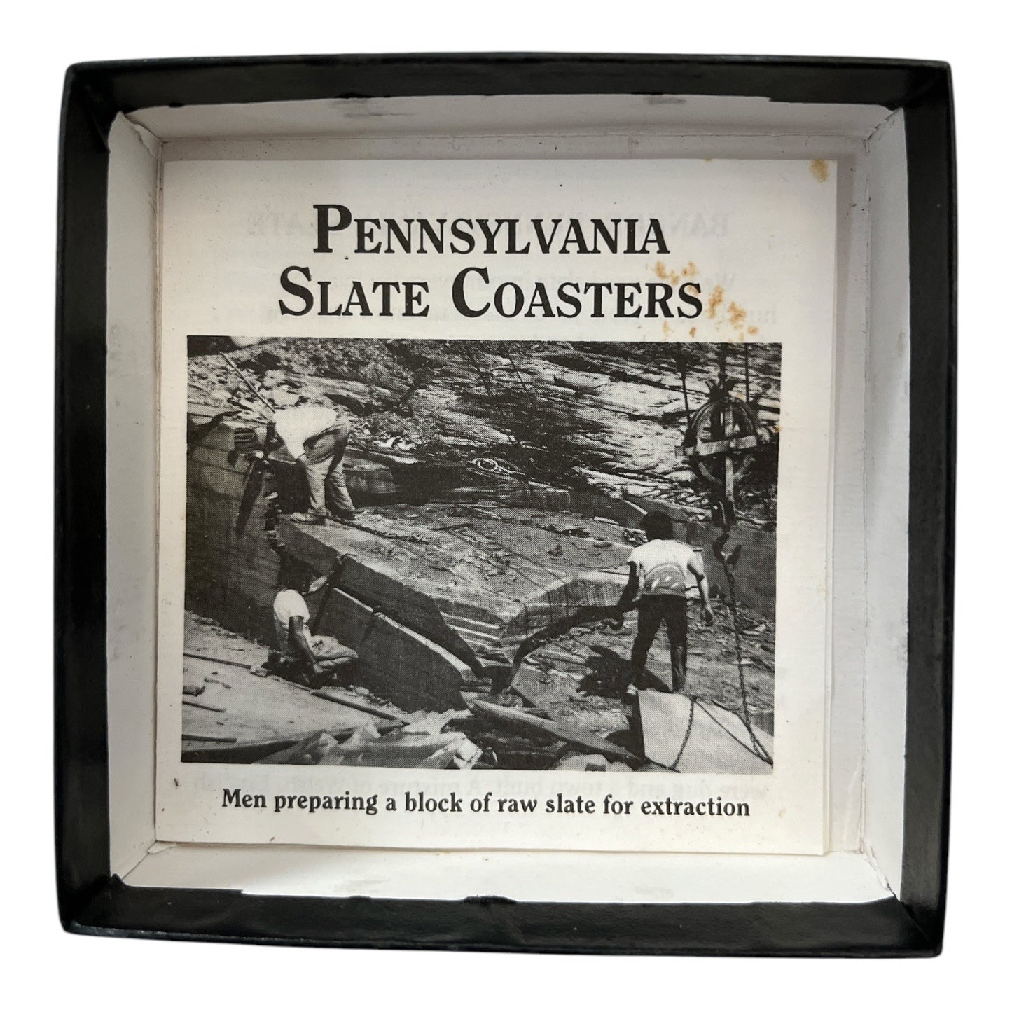 Pennsylvania Slate Coaster Set – "Welcome Friends"
