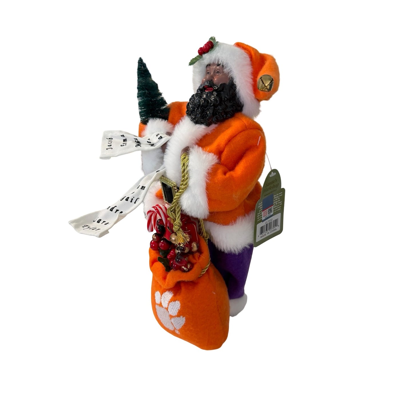 Santa’s Workshop Clemson Tigers Santa Figurine 12” Handcrafted Collectible $65 Retail