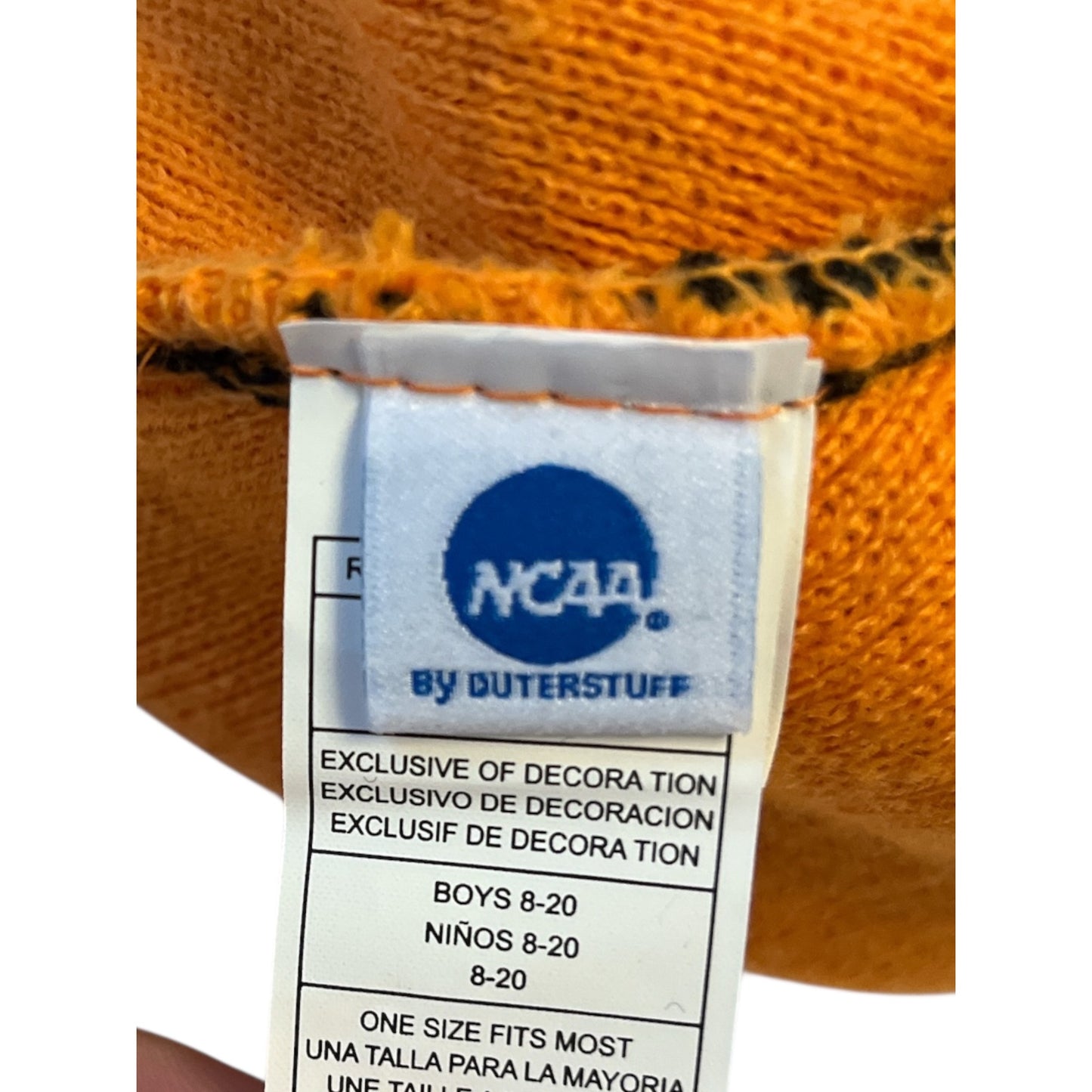 NWT NCAA Tennessee Volunteers Boys’ Beanie – Striped Knit Hat with Pom – One Size (8–20) – Late 2000s–Early 2010s