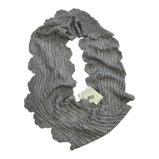Liz Claiborne Endless Loop Scarf – Silver Metallic Crochet Knit – NWT