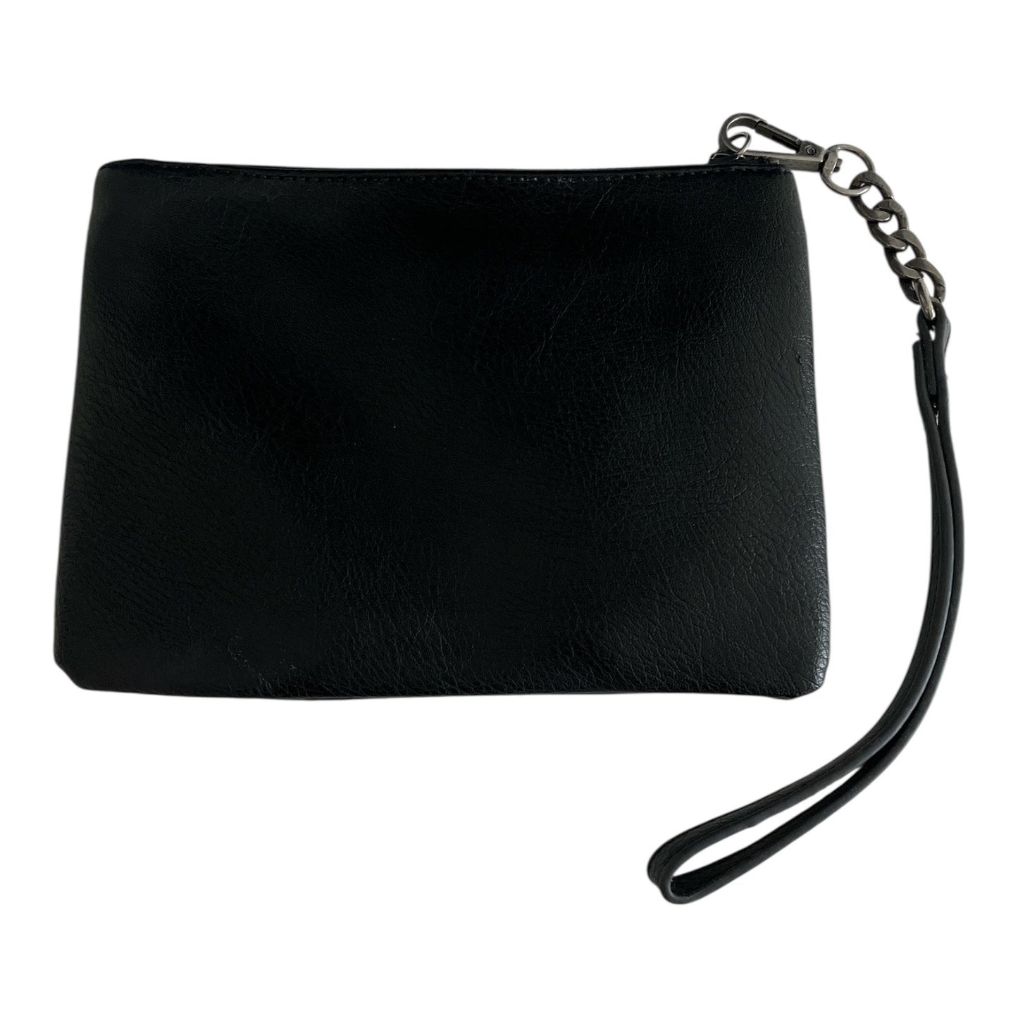 Plug and Tote Black Studded Wristlet Clutch Bag – Faux Leather 2016