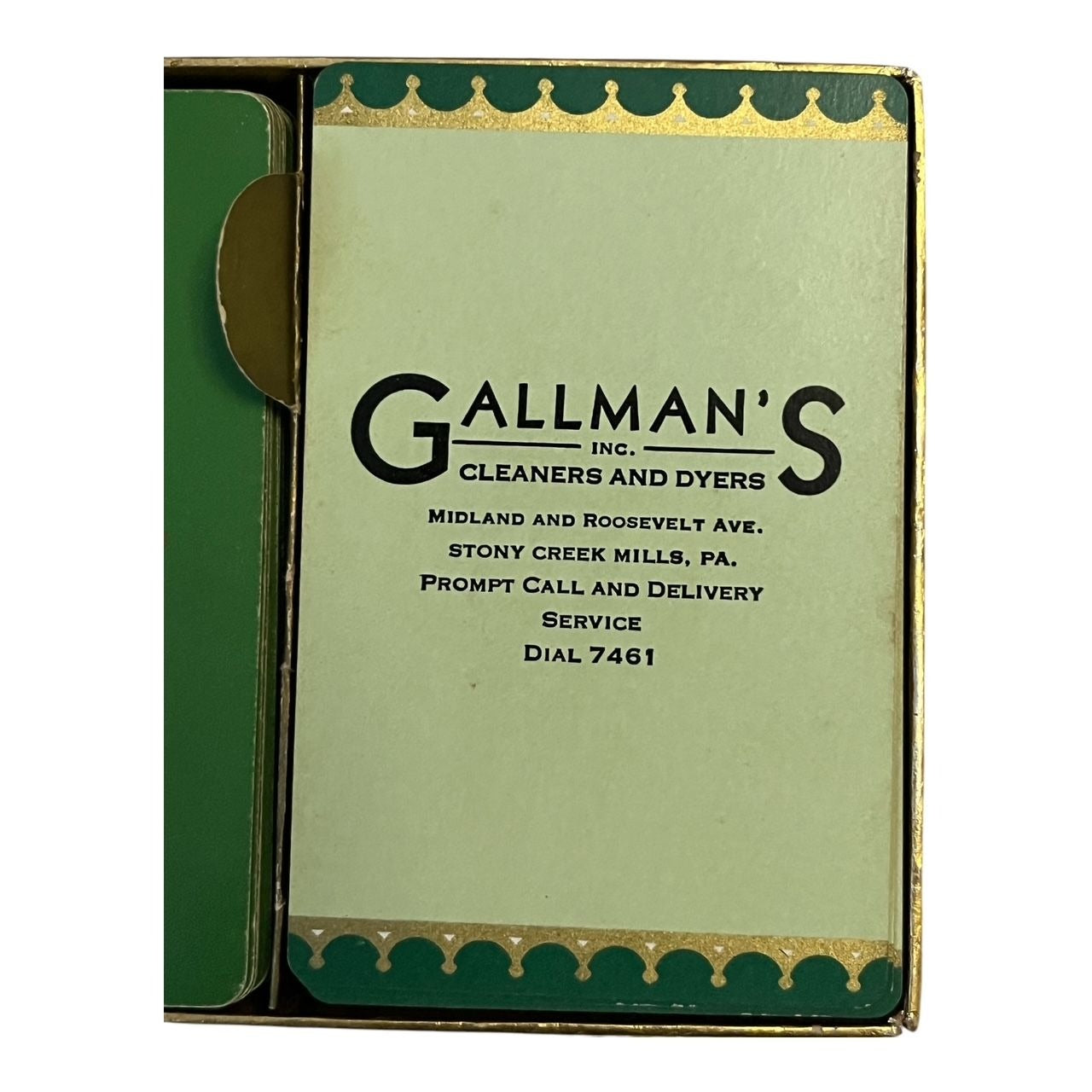 Vintage 1950s Advertising Playing Cards – Gallman’s & Brockton Cutting Die