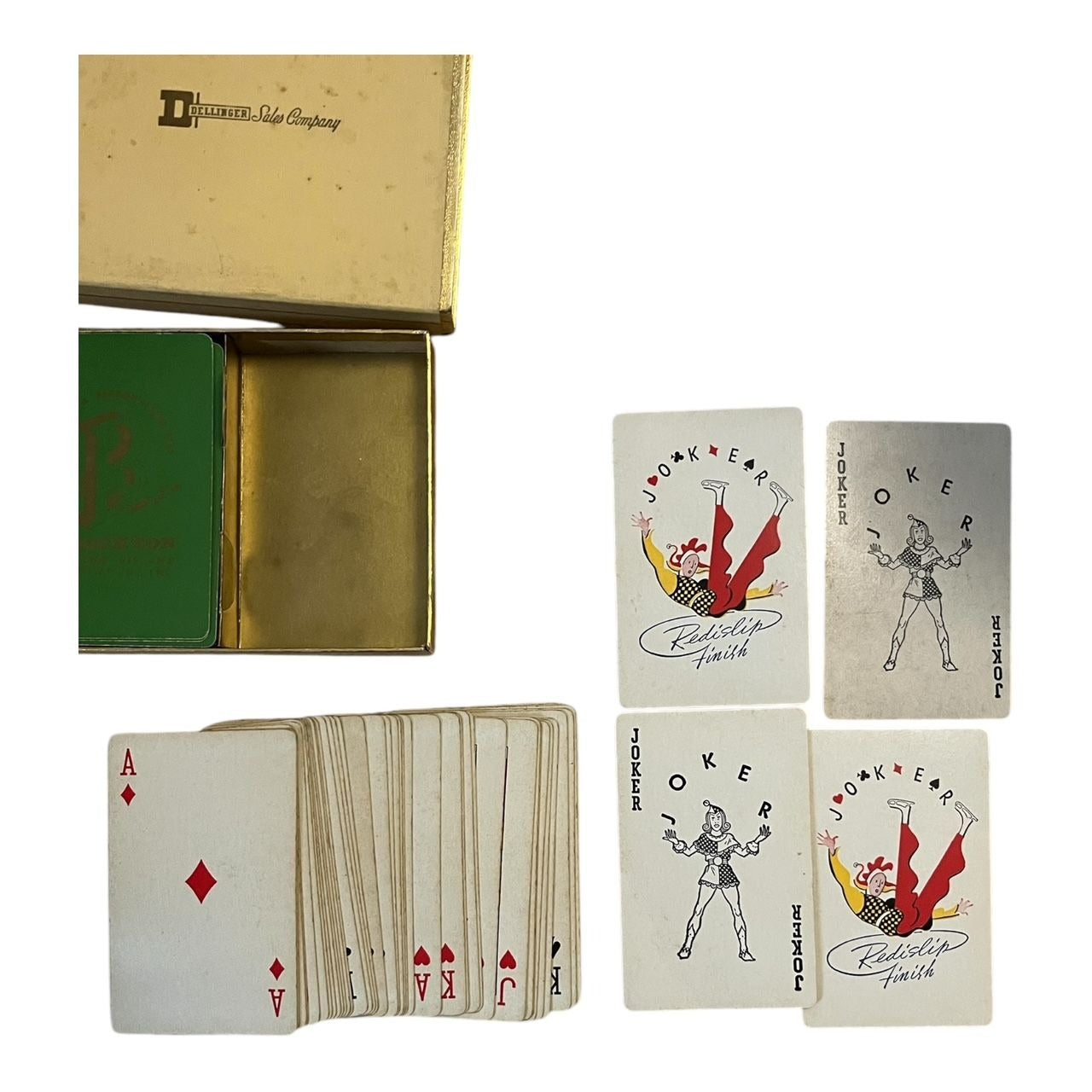 Vintage 1950s Advertising Playing Cards – Gallman’s & Brockton Cutting Die