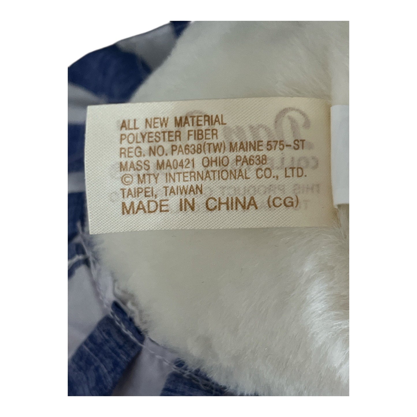 Vintage Dan Dee Tampa Bay Rays Cheerleader Teddy Bear Blue White Pom Poms 9”