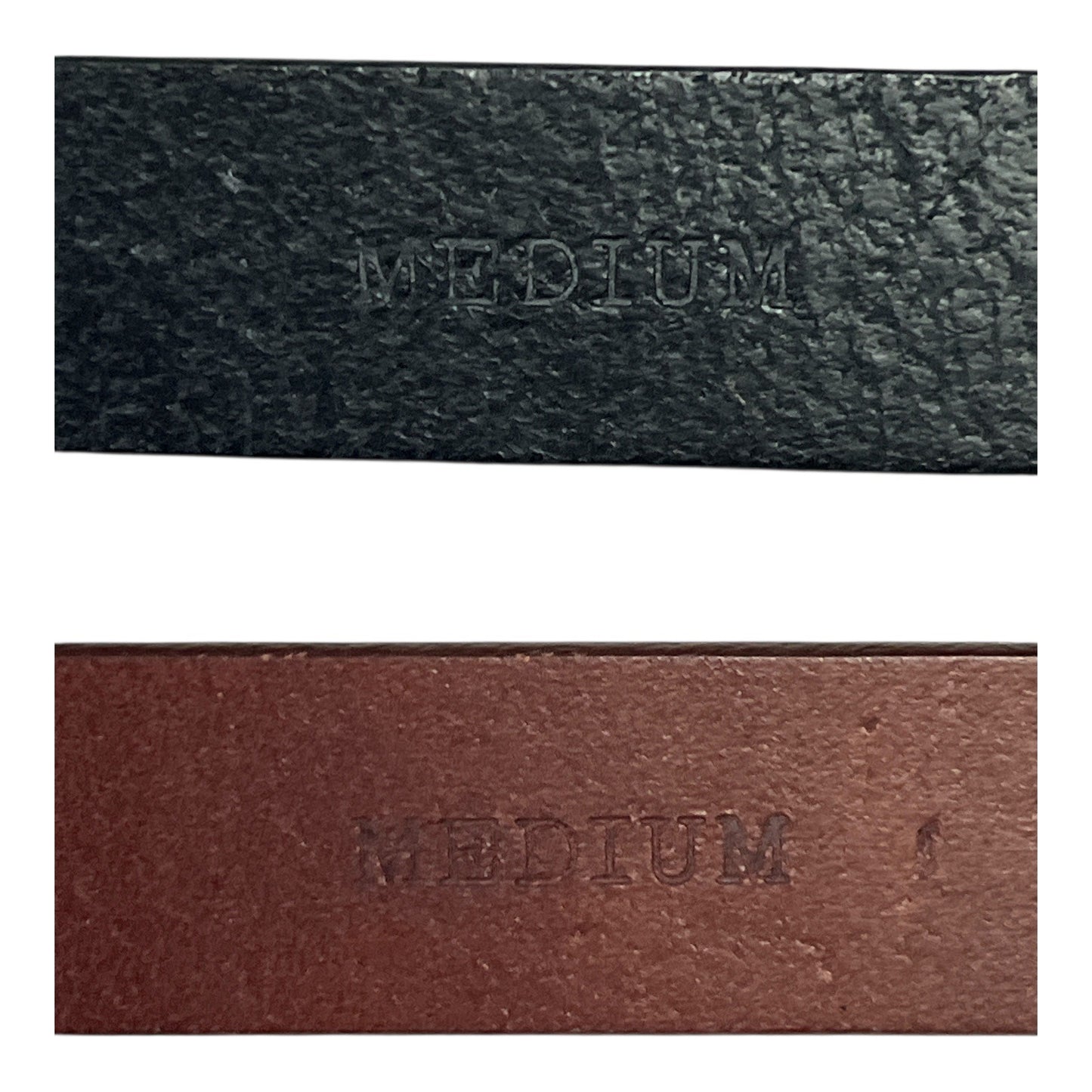Calvin Klein Italian Saddle Leather Belts – Set of 2 (Black & Brown, Medium, 29”)