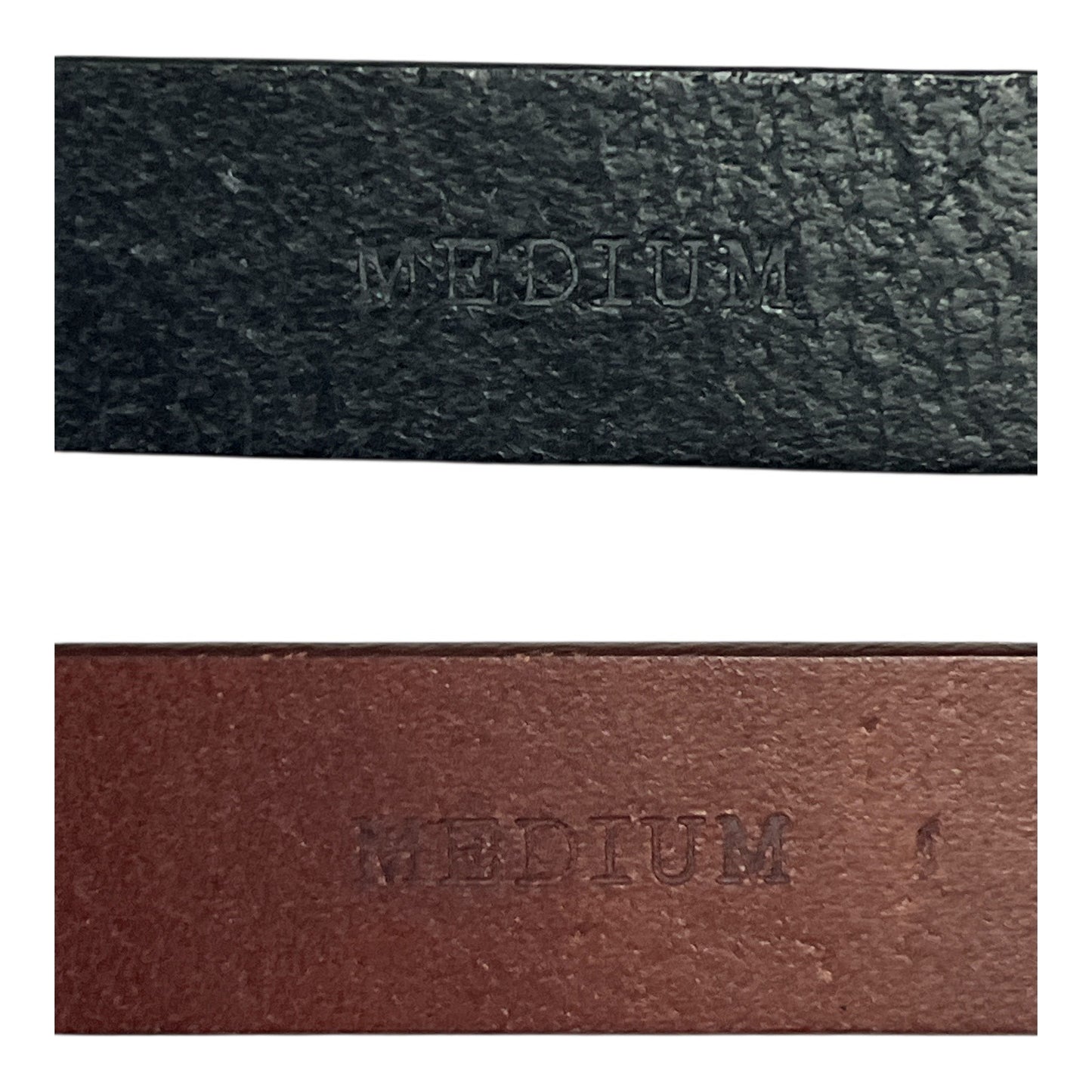 Calvin Klein Italian Saddle Leather Belts – Set of 2 (Black & Brown, Medium, 29”)
