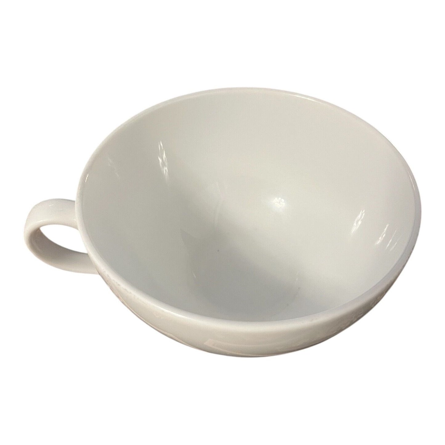 Crate & Barrel White Oversized Soup Mug Bowl Ceramic Coffee Tea Cup 4.5 Inch Diameter