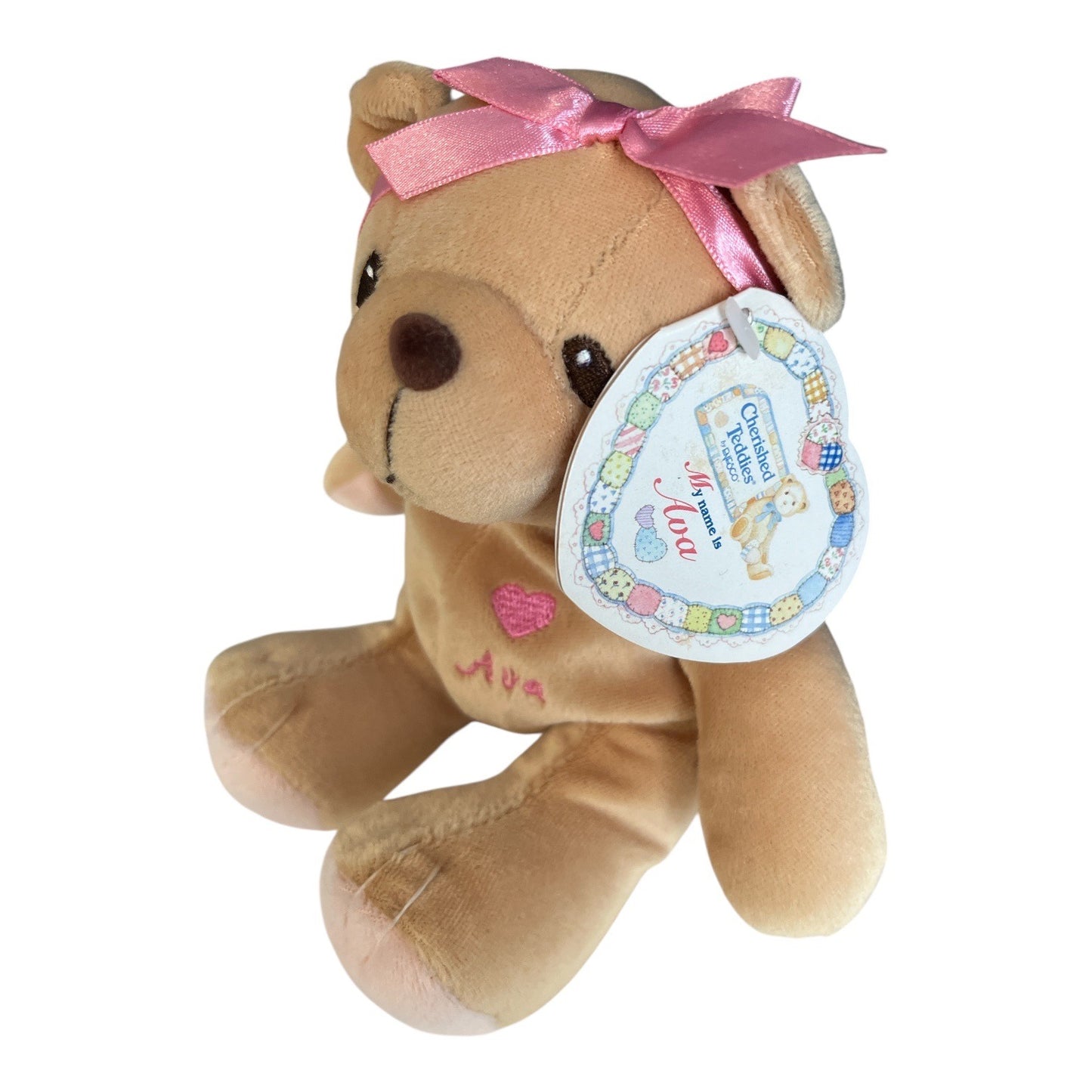 Vintage Cherished Teddies Ava Mini Bean Bag Plush Bear Enesco 1998