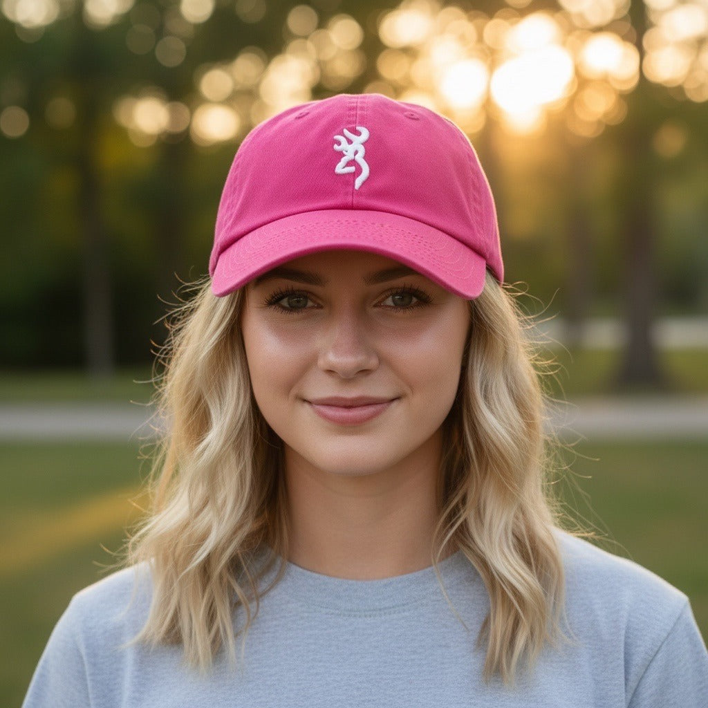 Vintage Y2K Browning Pink Cotton Baseball Cap Adjustable