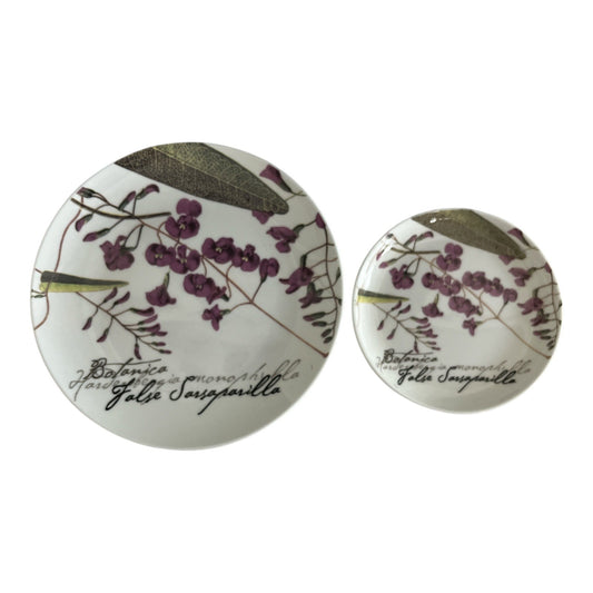 Maxwell & Williams The Gardens Table Botanic Plates – False Sarsaparilla – 2007 – Fine Bone China