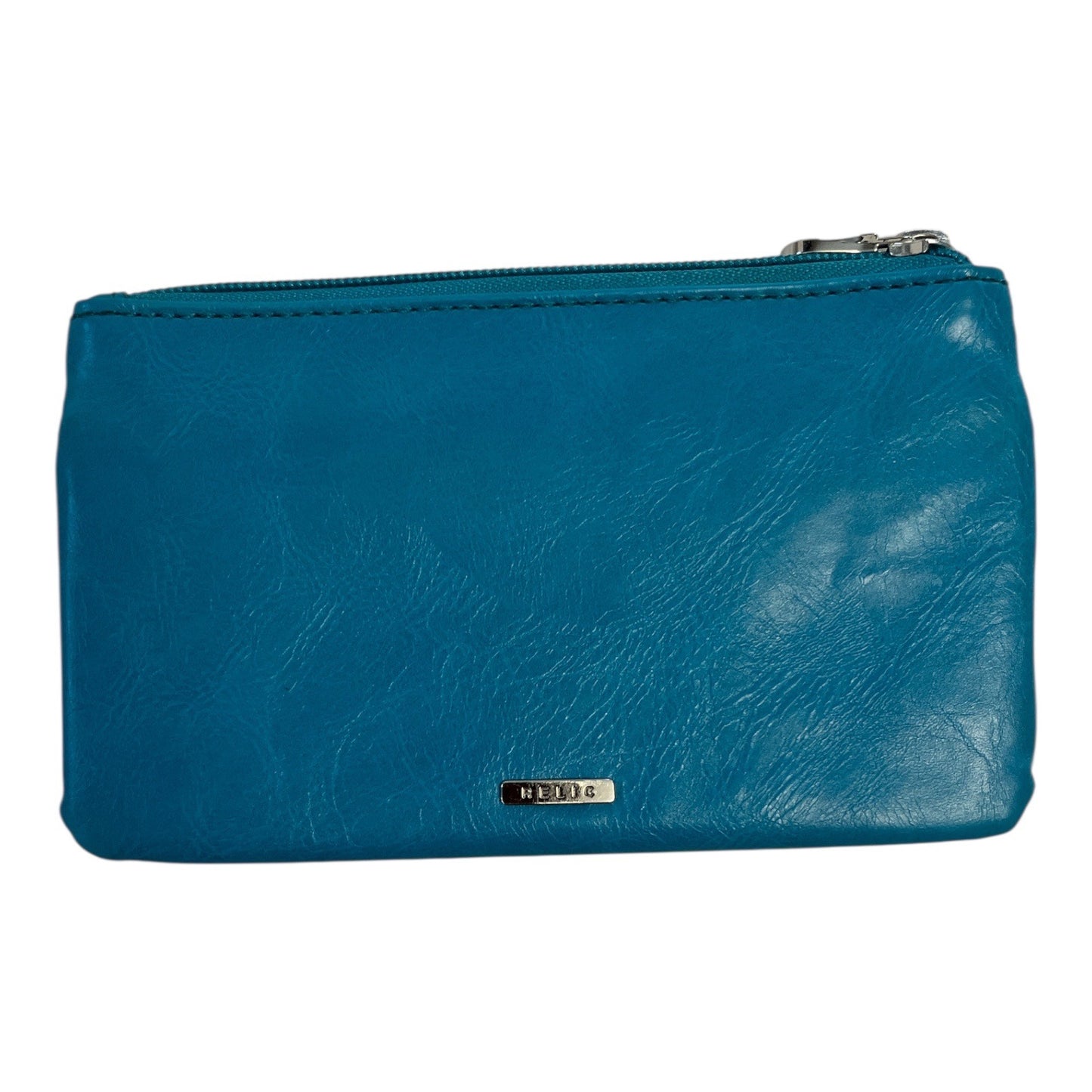 Relic by Fossil Zip Wallet | Dragonfly Appliqué | Teal and Red Faux Leather | 7 x 4.25
