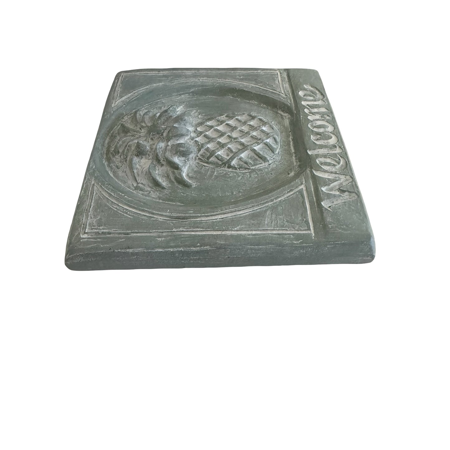 Vintage Isabel Bloom Pineapple Welcome Wall Plaque Cast Stone Sculpture 2005