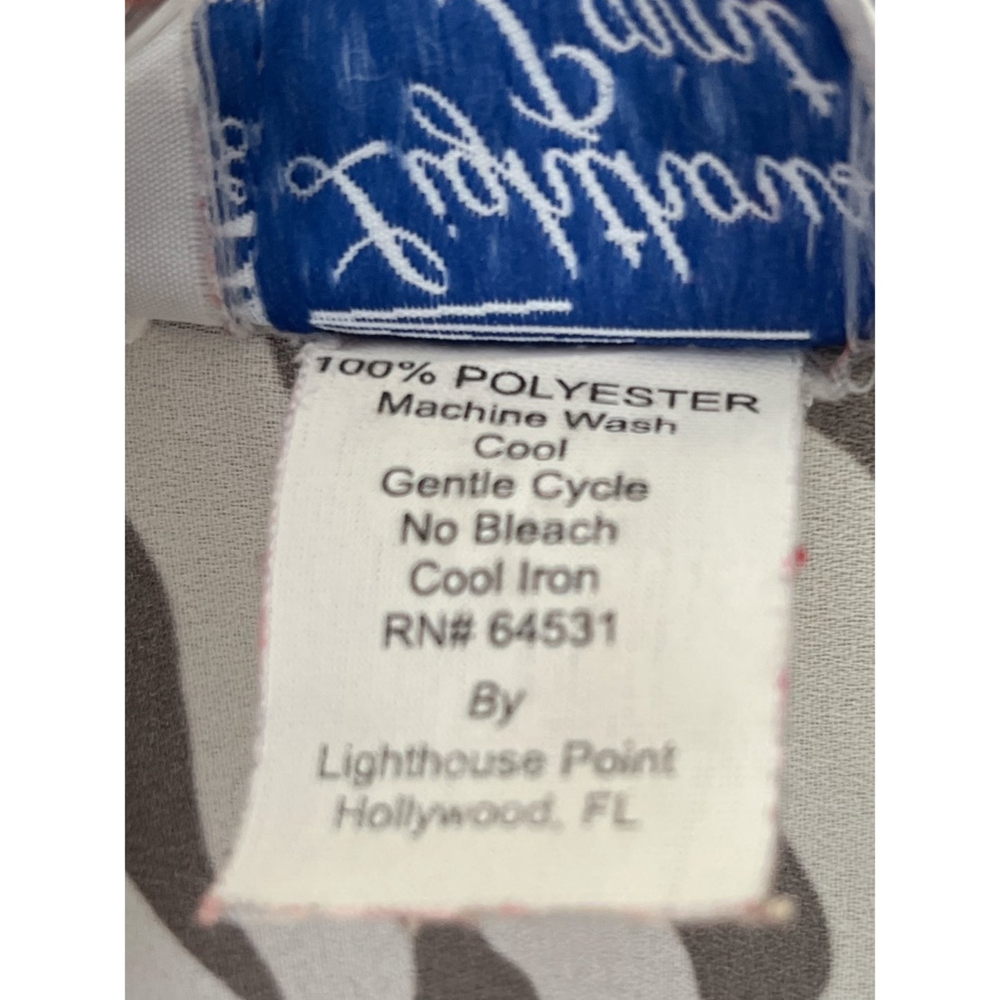 Vintage Lighthouse Point Zebra Print Blouse USA Made Size L