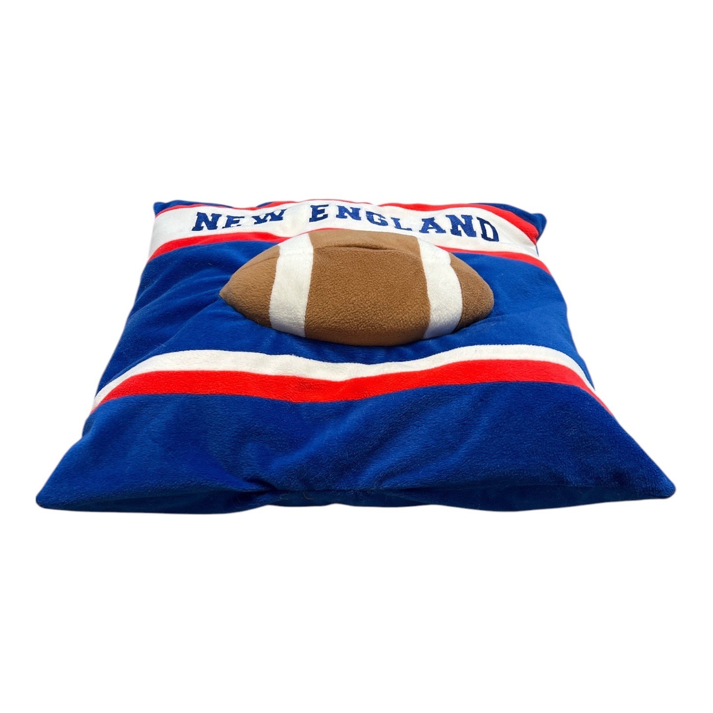 Vintage 1990s New England Football Carnival Prize Plush Throw Pillow Great American Toy Company