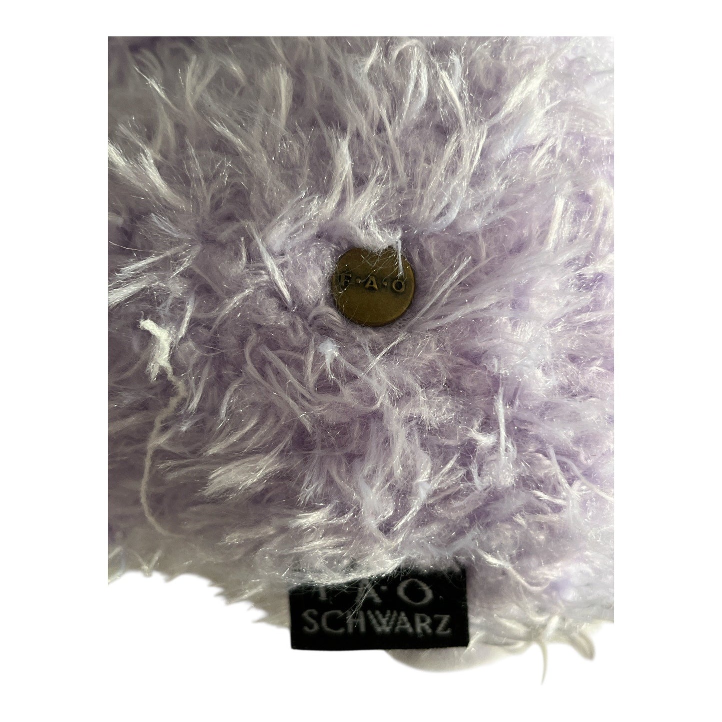 FAO Schwarz Lavender Bunny Plush Stuffed Animal Floral Crown 13 Inch