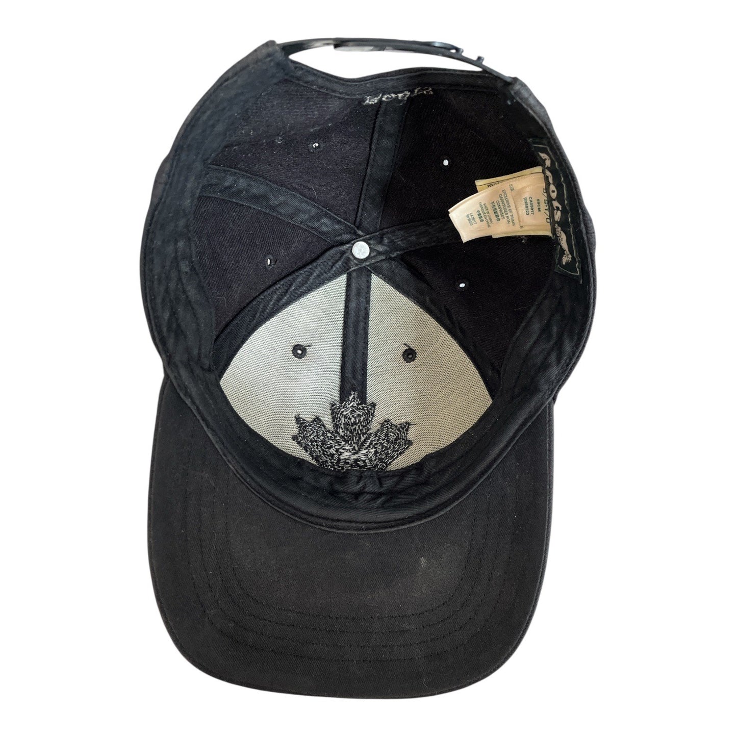Roots Black Maple Leaf Baseball Cap Adjustable Y2K