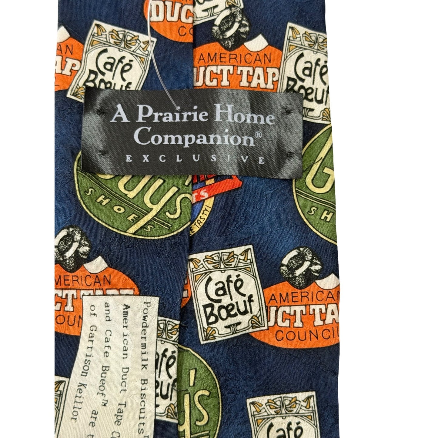 A Prairie Home Companion Exclusive Garrison Keillor Powdermilk Biscuits Novelty Necktie