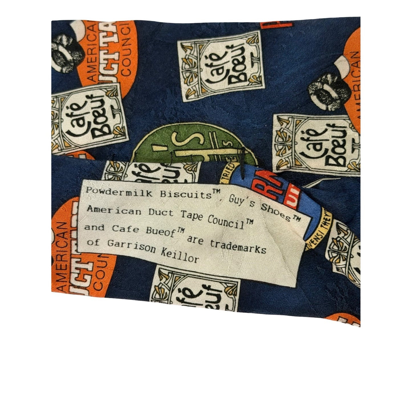 A Prairie Home Companion Exclusive Garrison Keillor Powdermilk Biscuits Novelty Necktie