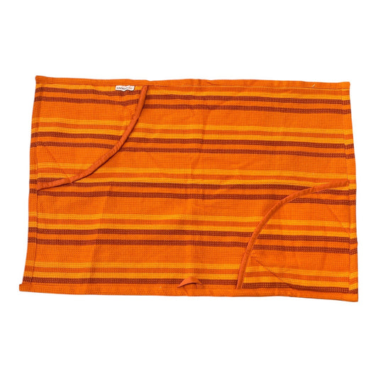 Rachael Ray Orange Striped Kitchen Towel Pot Holder Set Waffle Weave