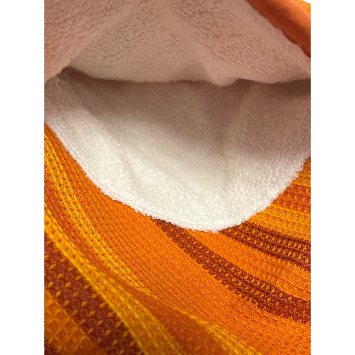 Rachael Ray Orange Striped Kitchen Towel Pot Holder Set Waffle Weave