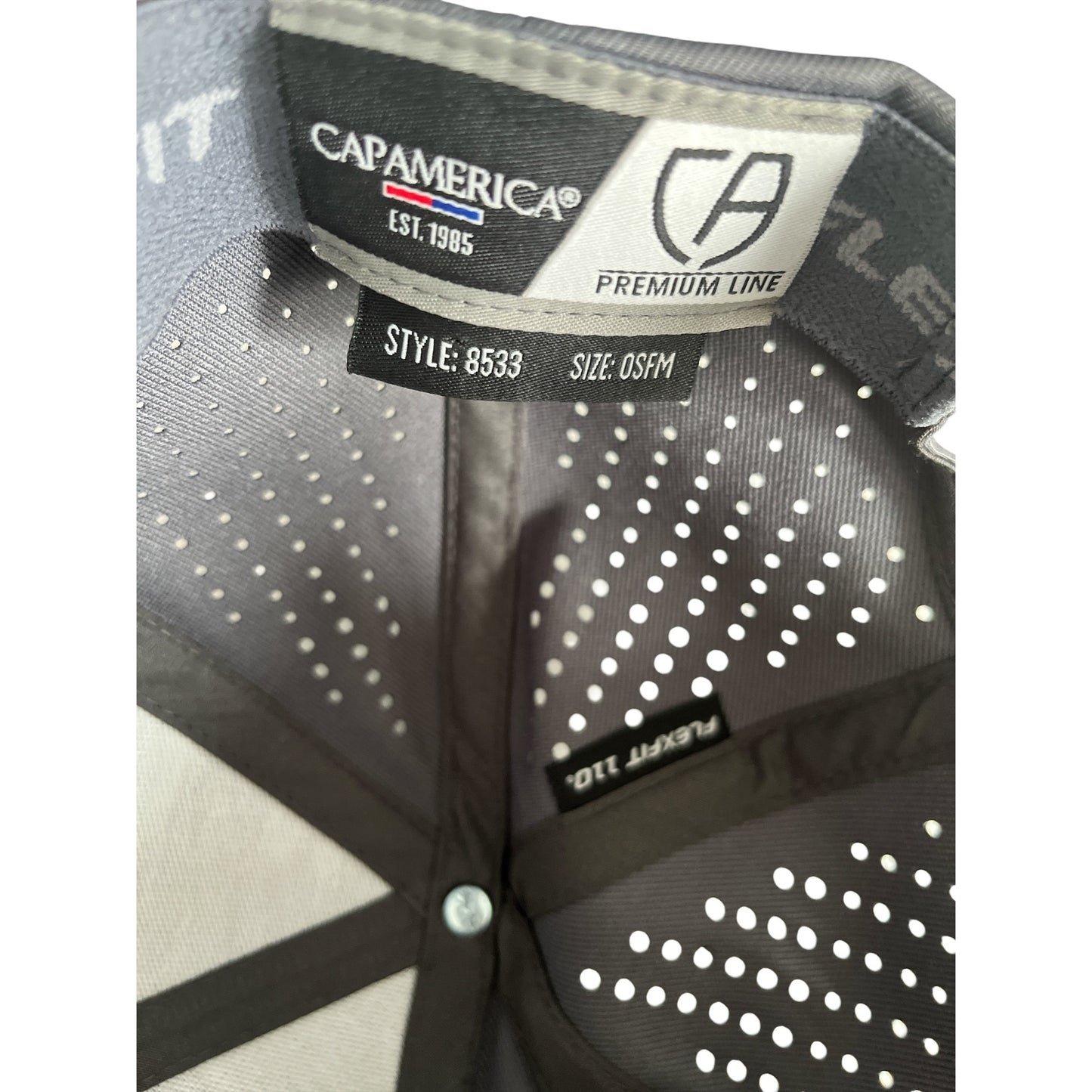 Timken CapAmerica Flexfit 110 Gray Snapback Hat OSFM