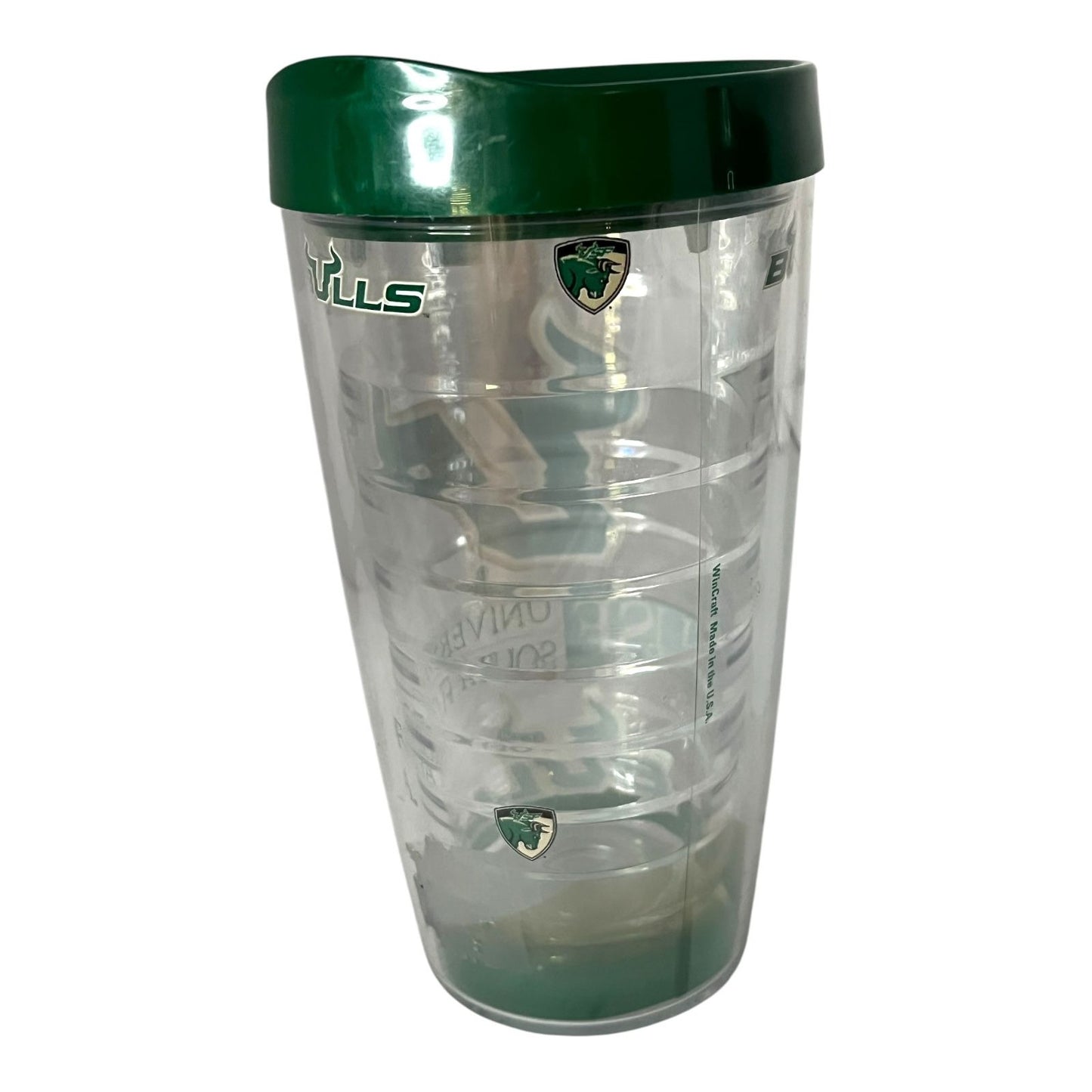 University of South Florida USF Bulls 16 oz Insulated Tervis Tumbler with Green Lid – Made in USA