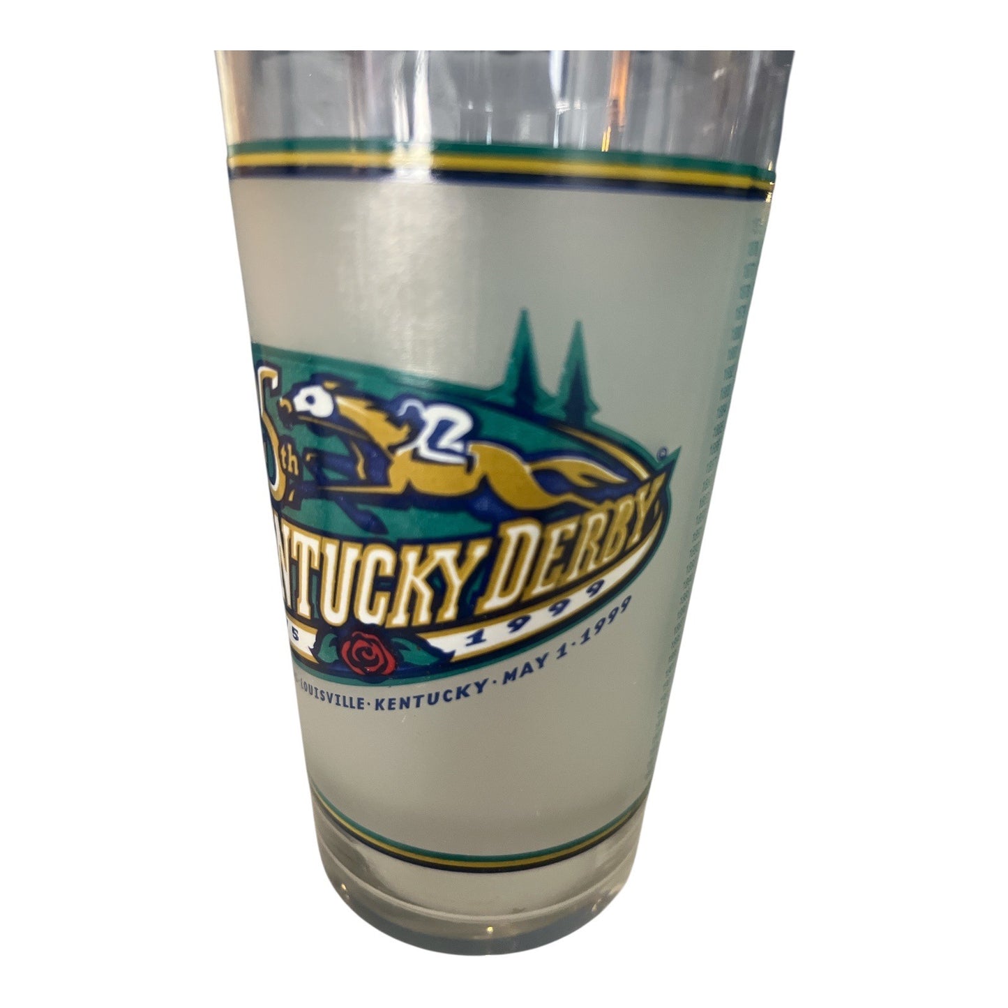 Set of 2 Kentucky Derby Mint Julep Glasses – 1999 125th Official Aramark – Vintage Collectible