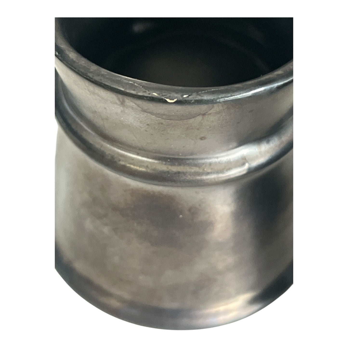 Vintage Prinknash Abbey England Mug Set Dark Pewter Glaze Stoneware