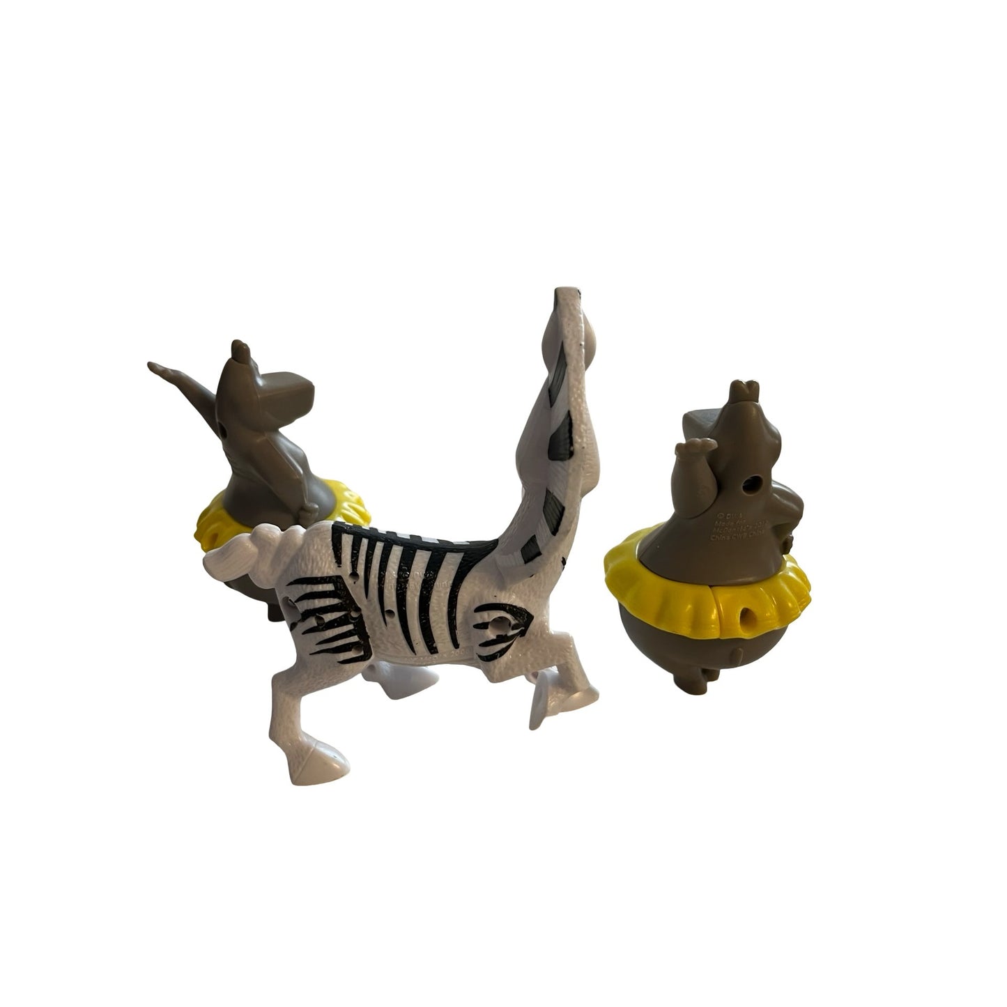Madagascar McDonald’s Toy Lot Gloria Hippo Dancer Yellow Skirt Marty Zebra 2008 2012 DreamWorks Figures