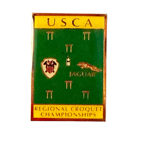 Vintage USCA Regional Croquet Championships Jaguar Enamel Lapel Pin