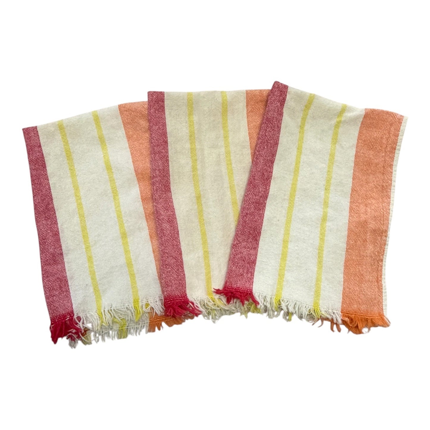 Vintage Cannon Cotton Kitchen Towels Set of 3 Striped Dish Towels USA Made 20x14
