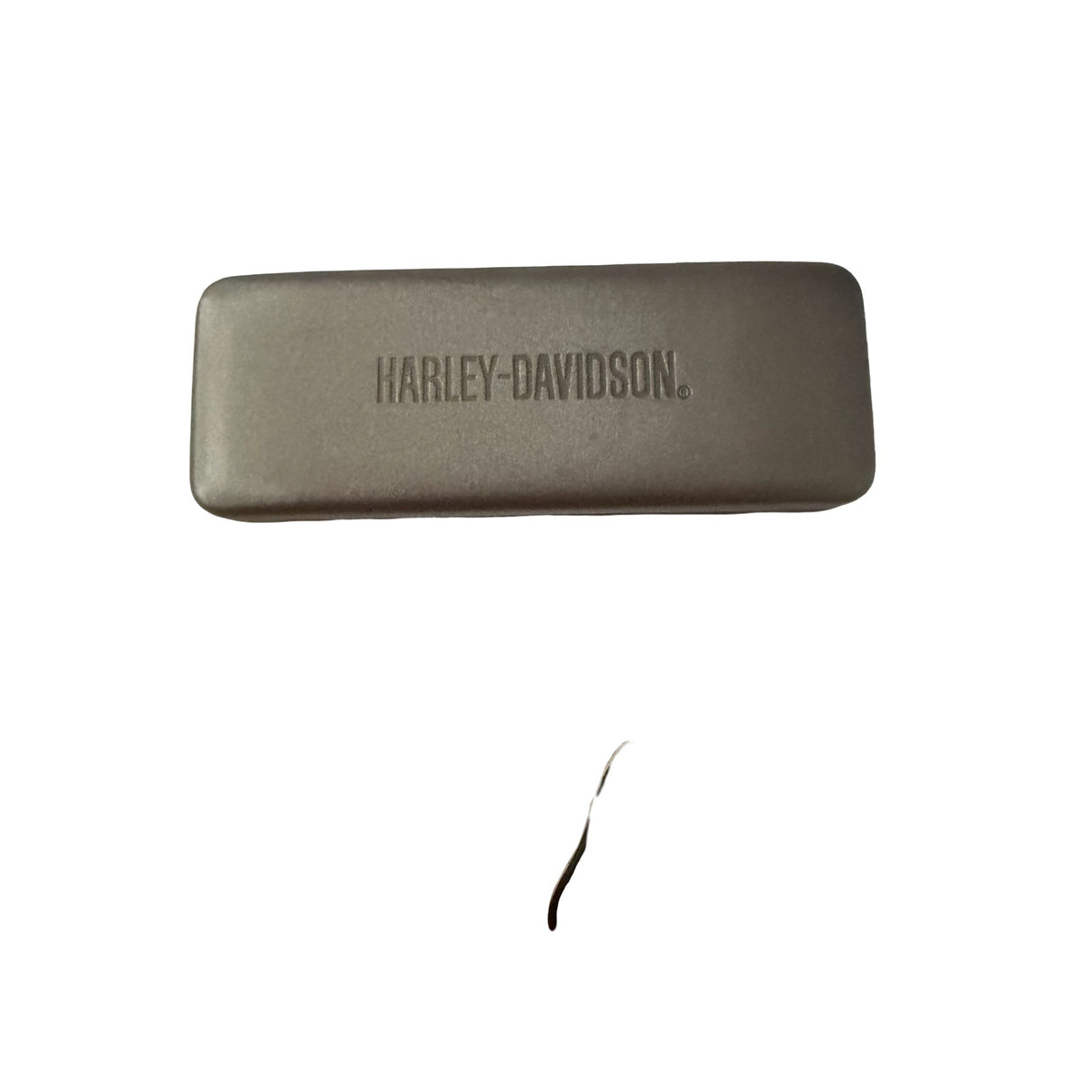 Harley Davidson Hard Shell Eyeglass Sunglasses Case Gray Embossed Logo