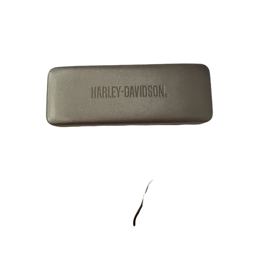 Harley Davidson Hard Shell Eyeglass Sunglasses Case Gray Embossed Logo