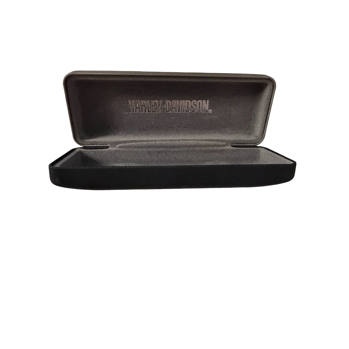 Harley Davidson Hard Shell Eyeglass Sunglasses Case Gray Embossed Logo