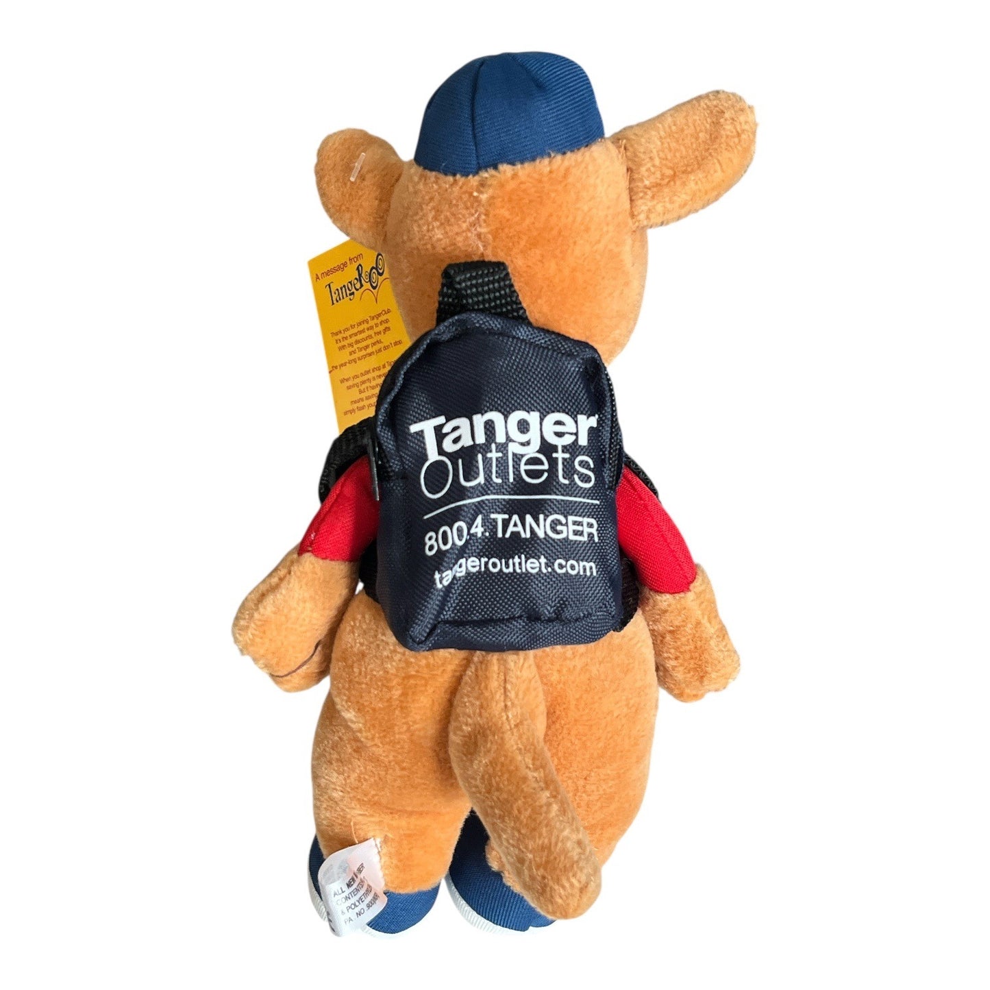 Tanger Outlets Kangaroo Plush Mascot With Backpack 9.5 Inch Stuffed Animal