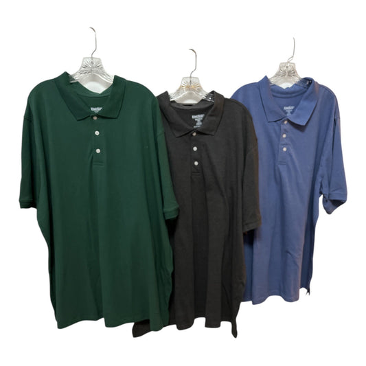 KingSize Mens Polo Shirts Lot 3XL Big Green Black Blue Short Sleeve