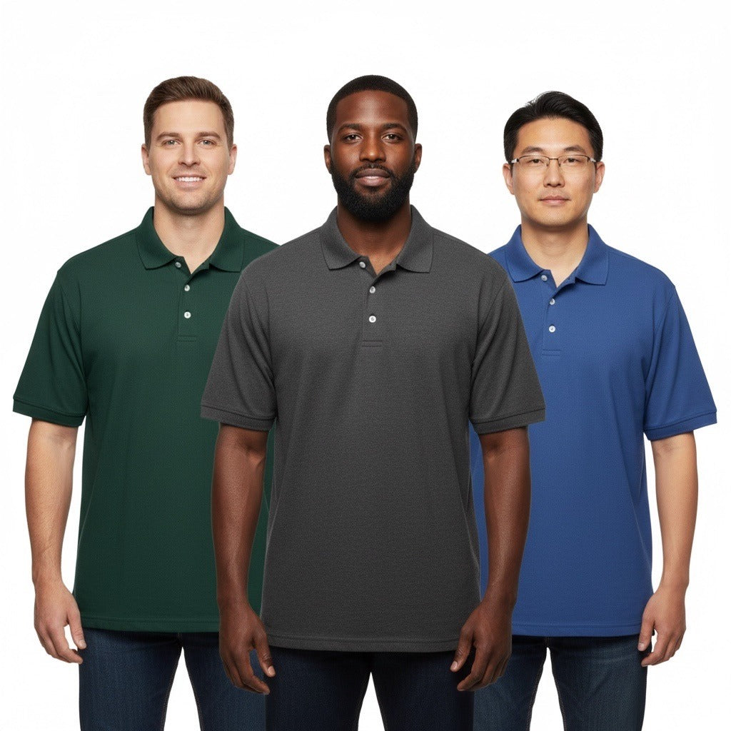 KingSize Mens Polo Shirts Lot 3XL Big Green Black Blue Short Sleeve