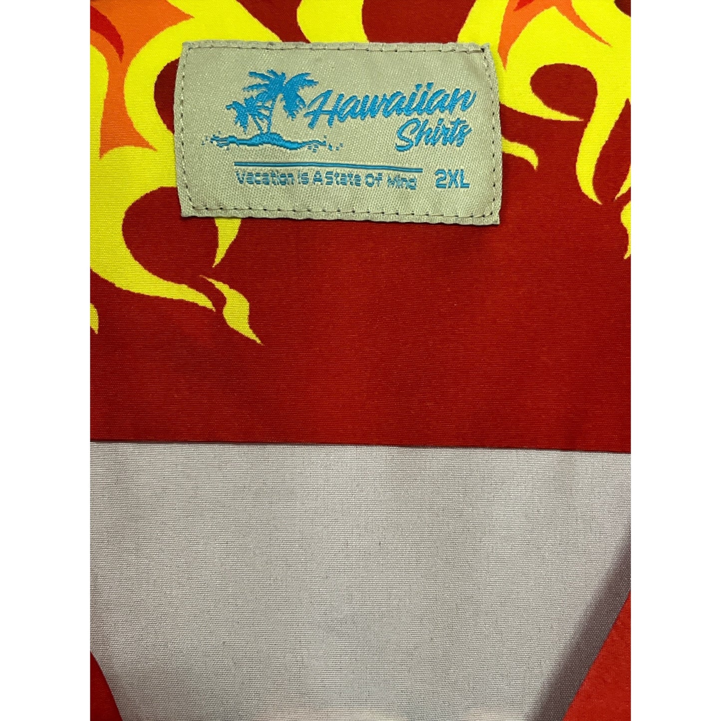 Funny BBQ Hawaiian Shirt 2XL Red Flames Grill Master Graphic