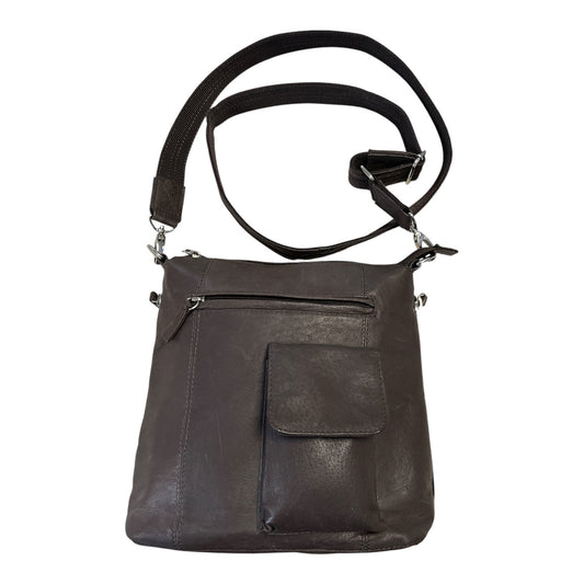 Gun Tote’n Mamas Concealed Carry Brown Faux Leather Crossbody Bag – 2012 – Adjustable Strap, Organizer Pockets, Holster Included