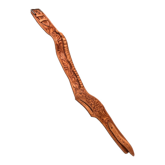 Vintage Western Tooled Leather Cartridge Belt Ammo Holder Cowboy Ranch Style 34”