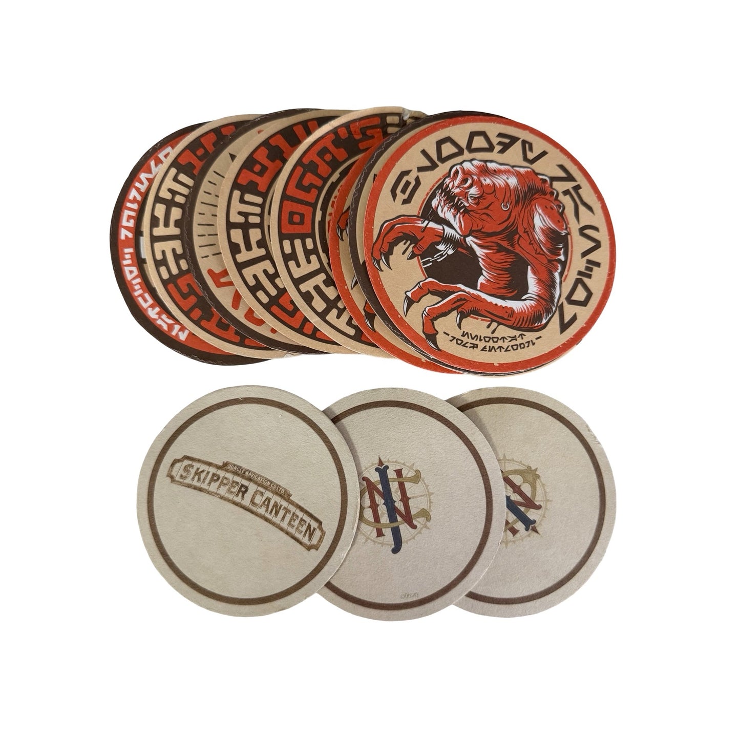 Disney Skipper Canteen Coaster Set Lot of 15 Star Wars Galaxy's Edge Oga's Cantina Style